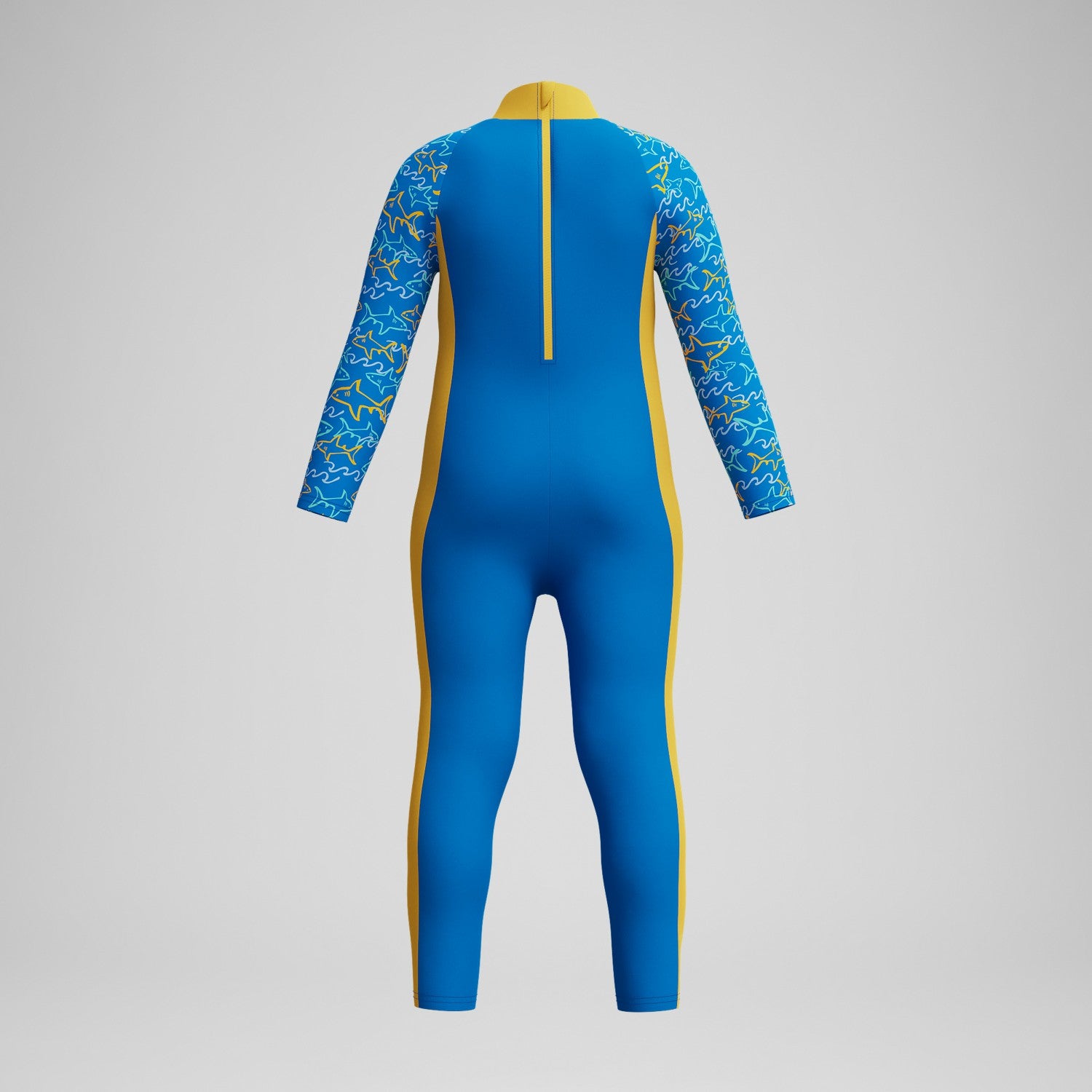Infant Boys Learn to Swim All-In-One Sun Protection Suit Blue/Yellow - Speedo