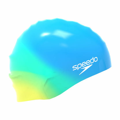 Junior Multi Colour Silicone Cap Blue - Speedo