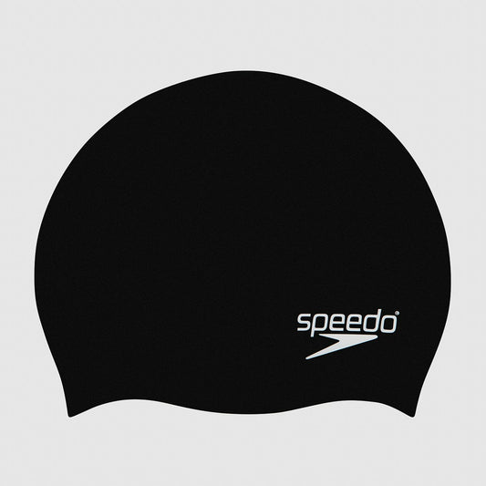 Unisex Junior Silicone Cap Black - Speedo