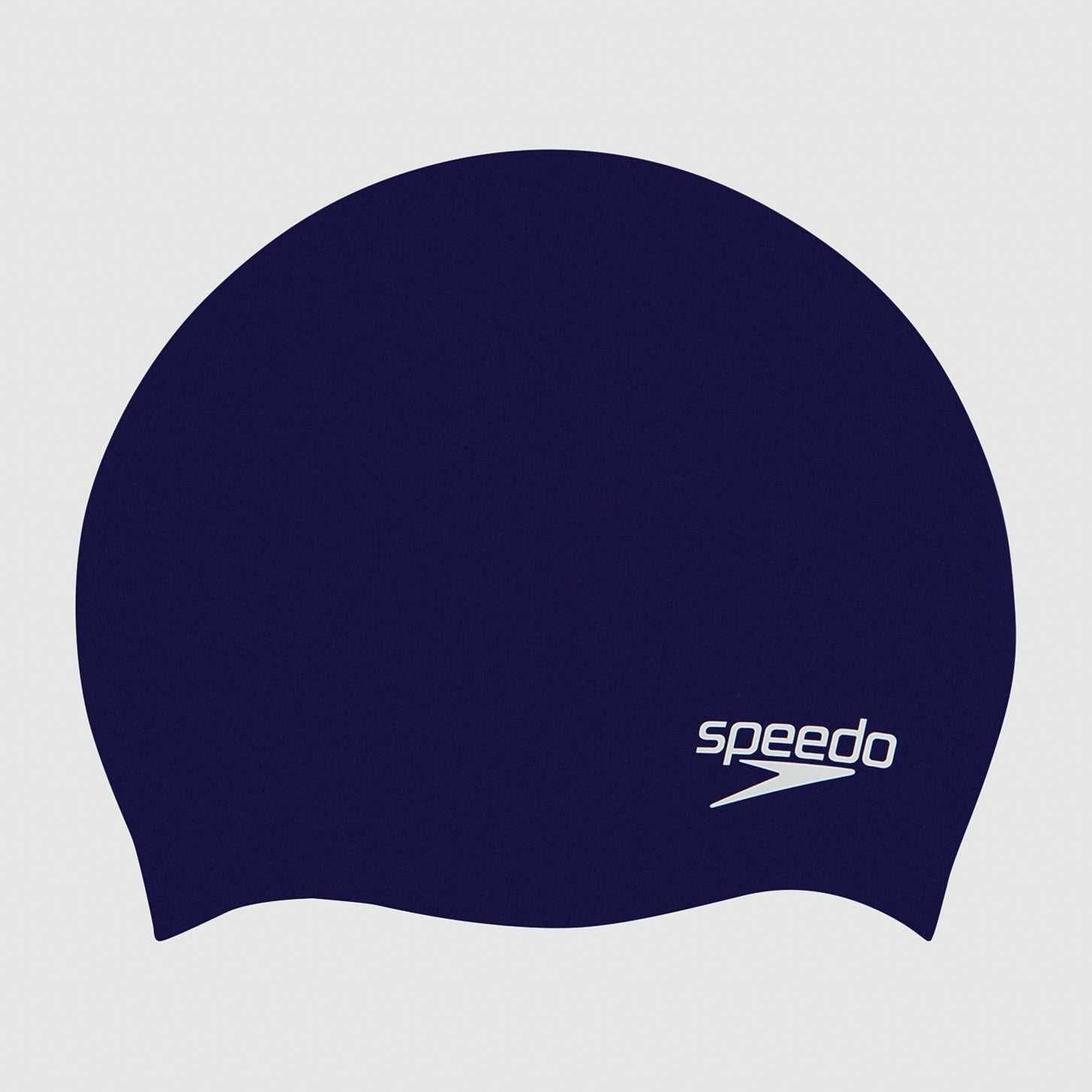 Junior Plain Moulded Silicone Cap Navy - Speedo