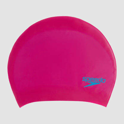 Junior Long Hair Silicone Cap Pink/Blue - Speedo