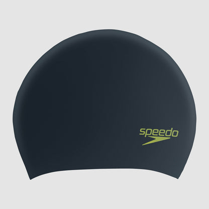 Junior Long Hair Silicone Cap Black/Green - Speedo