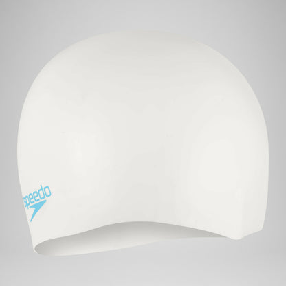 Plain Moulded Silicone Junior Cap White - Speedo