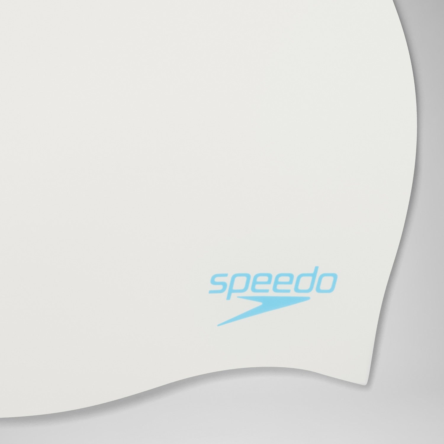 Plain Moulded Silicone Junior Cap White - Speedo