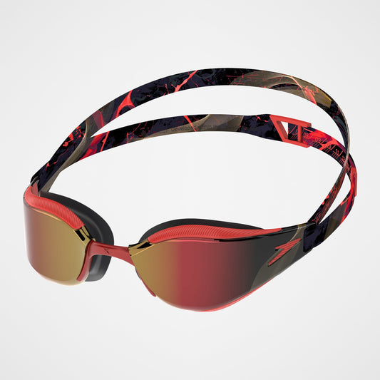 Adult Fastskin Hyper Elite Mirrored Goggles Smoke/Red - Speedo