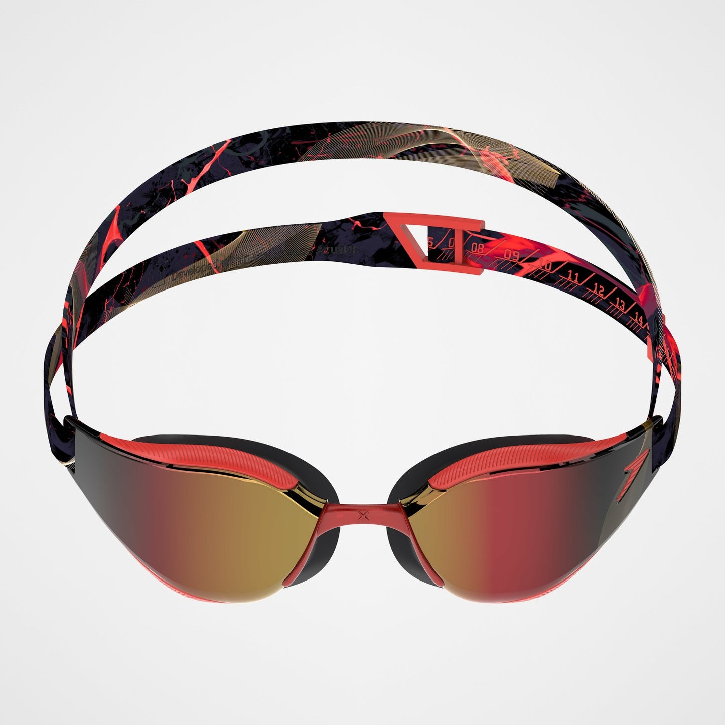 Adult Fastskin Hyper Elite Mirrored Goggles Smoke/Red - Speedo