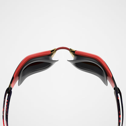 Adult Fastskin Hyper Elite Mirrored Goggles Smoke/Red - Speedo