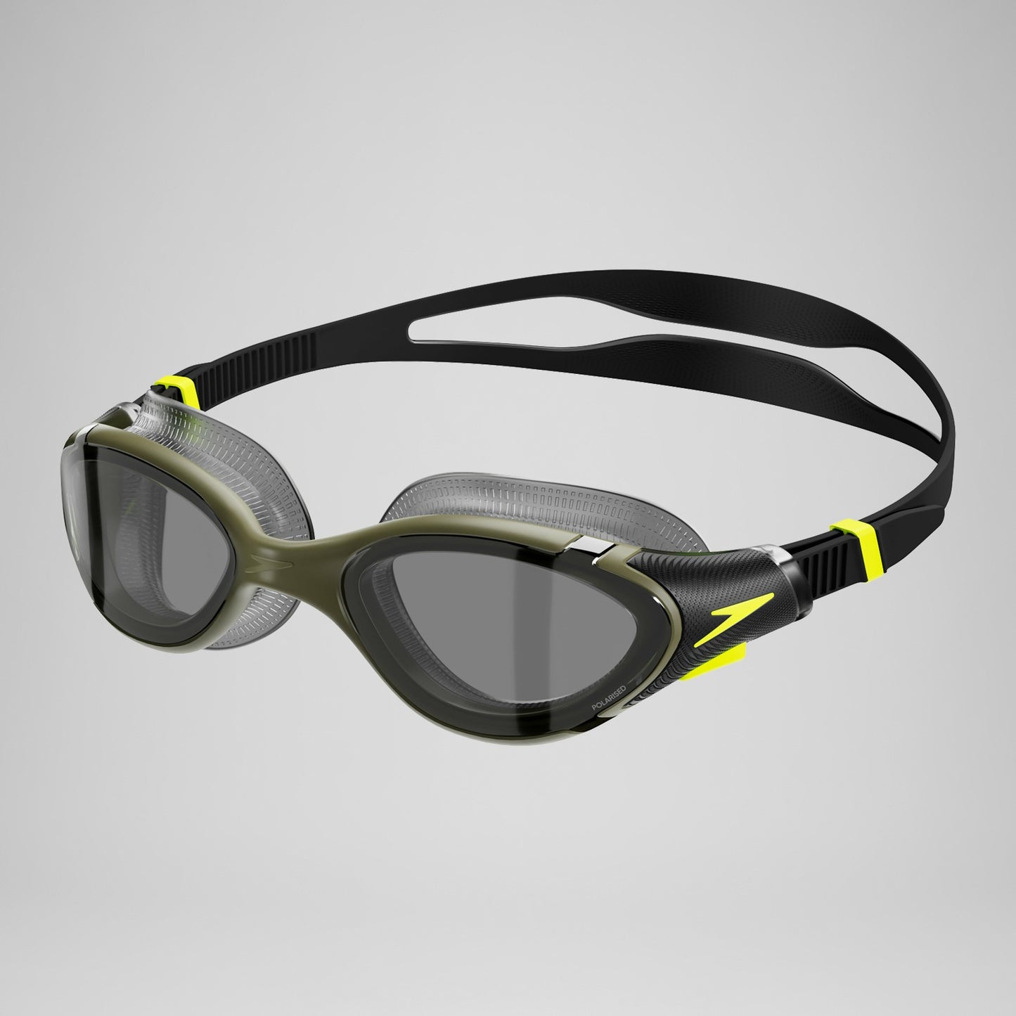 Adult Biofuse 2.0 Polarised Goggles Dark Green/Yellow - Speedo