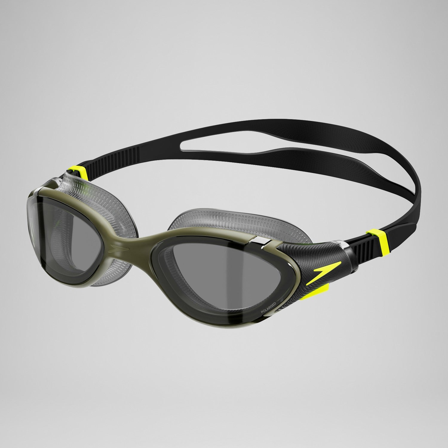Adult Biofuse 2.0 Polarised Goggles Dark Green/Yellow - Speedo