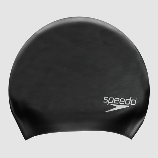 Unisex Long Hair Silicone Cap Black - Speedo