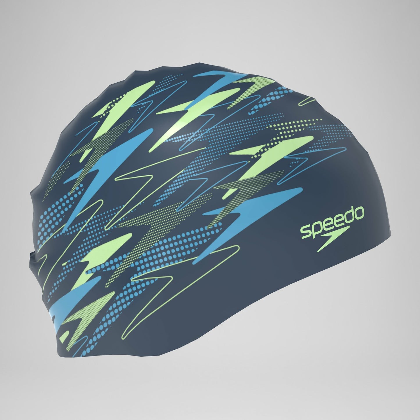 Adult Printed Silicone Cap Teal/Blue - Speedo