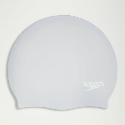 Unisex Long Hair Silicone Cap Silver/White - Speedo