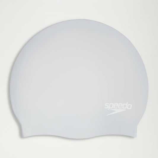 Unisex Long Hair Silicone Cap Silver/White - Speedo
