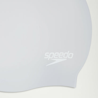Unisex Long Hair Silicone Cap Silver/White - Speedo