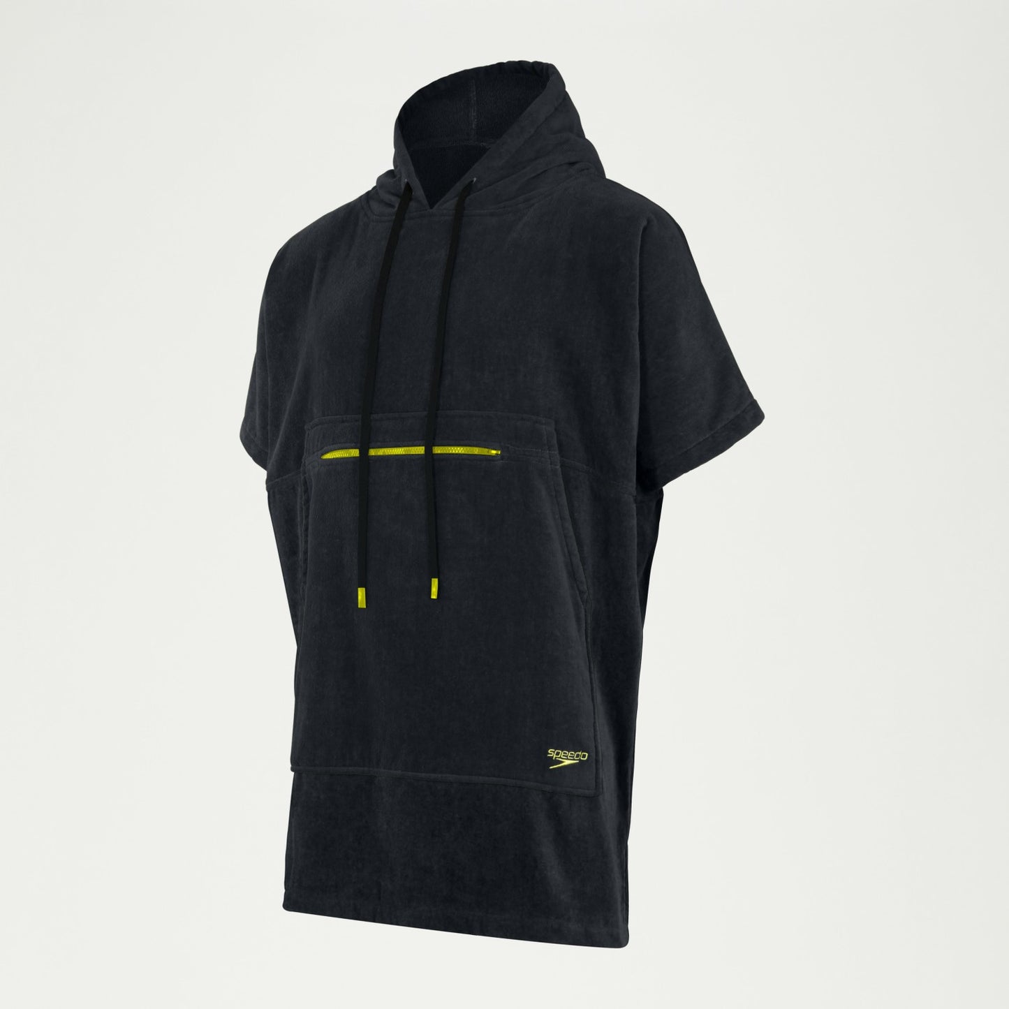 Adult Towel Swim Poncho Black/Yellow - Speedo