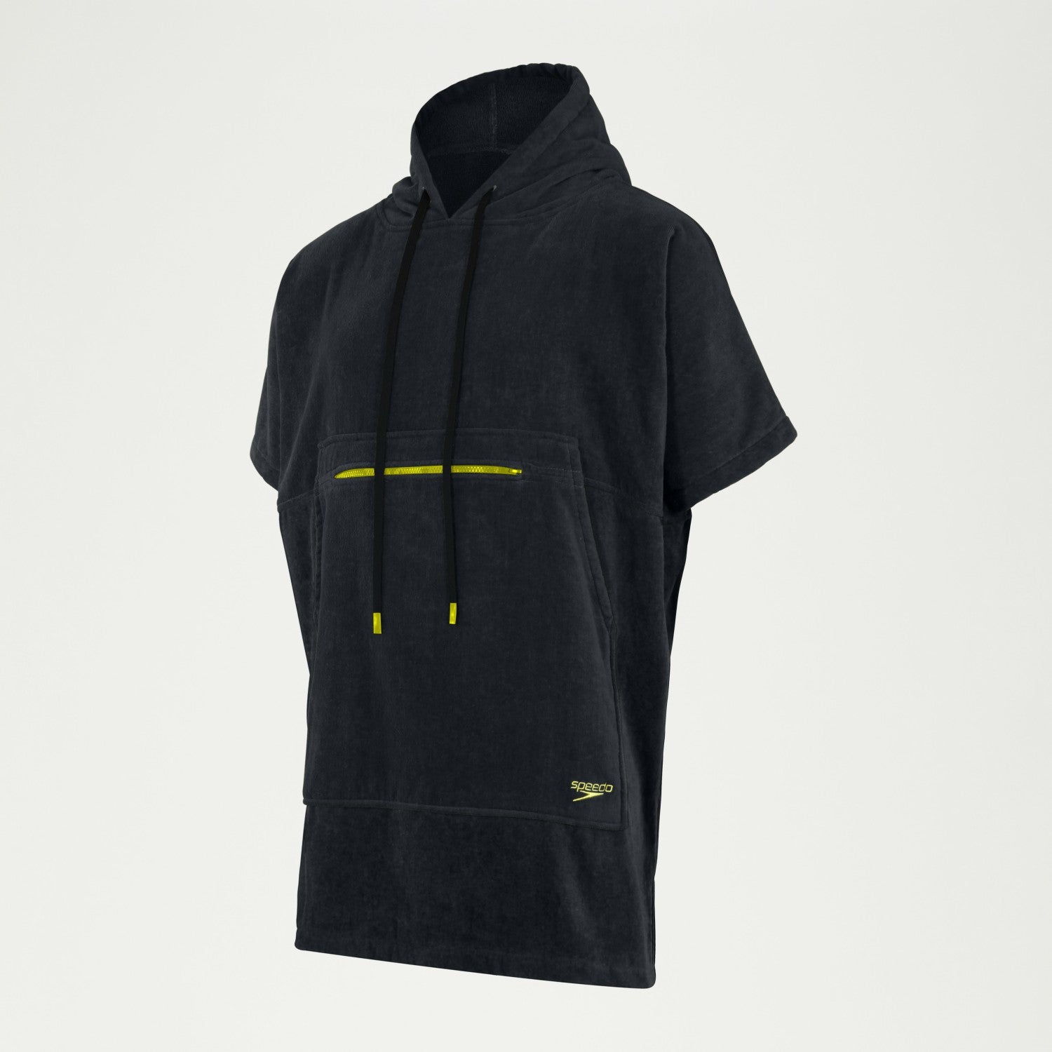 Adult Towel Swim Poncho Black/Yellow - Speedo