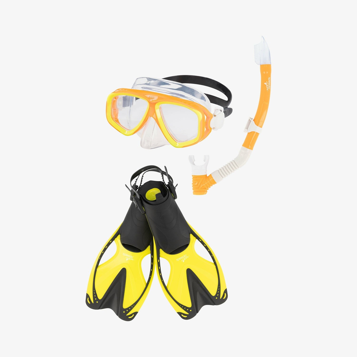 Adult Adventure Mask, Snorkel & Fin Set Orange - Speedo