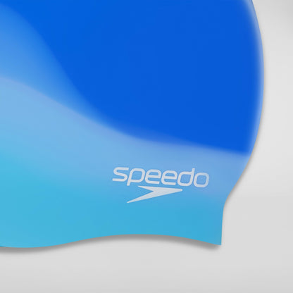 Adult Multi Colour Silicone Swim Cap Blue - Speedo