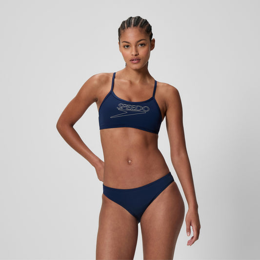 Endurance+ Logo Thinstrap Bikini Set Navy - Speedo