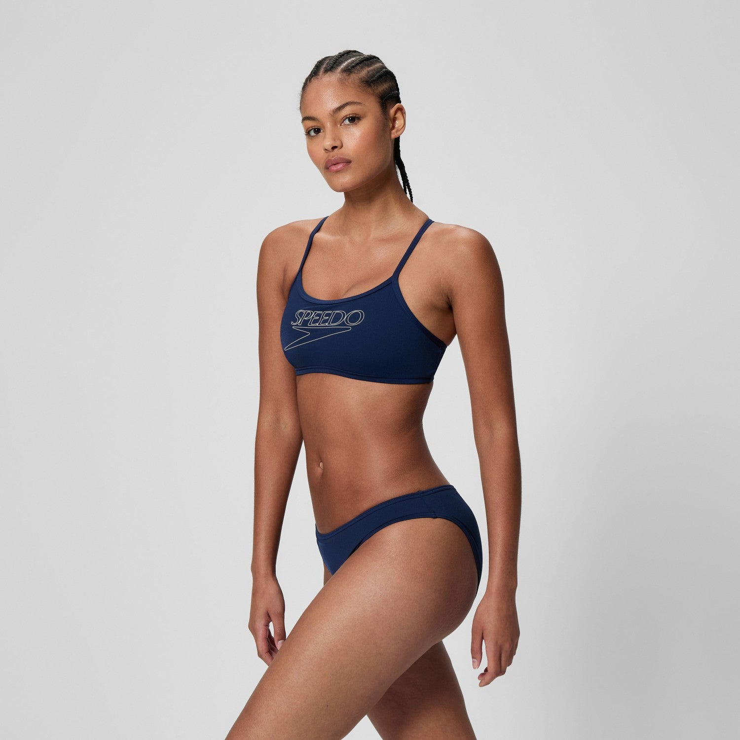 Endurance+ Logo Thinstrap Bikini Set Navy - Speedo