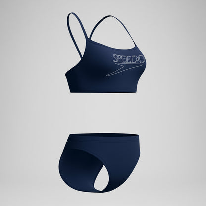 Endurance+ Logo Thinstrap Bikini Set Navy - Speedo