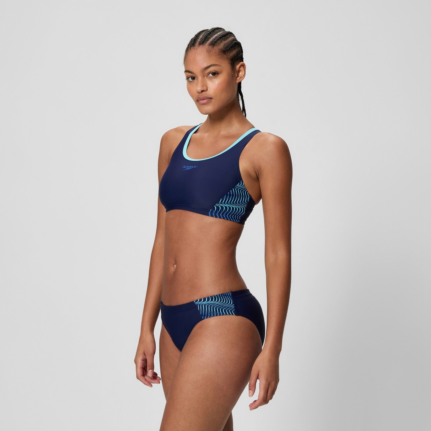 Placement Racerback Bikini Set Navy/Blue - Speedo