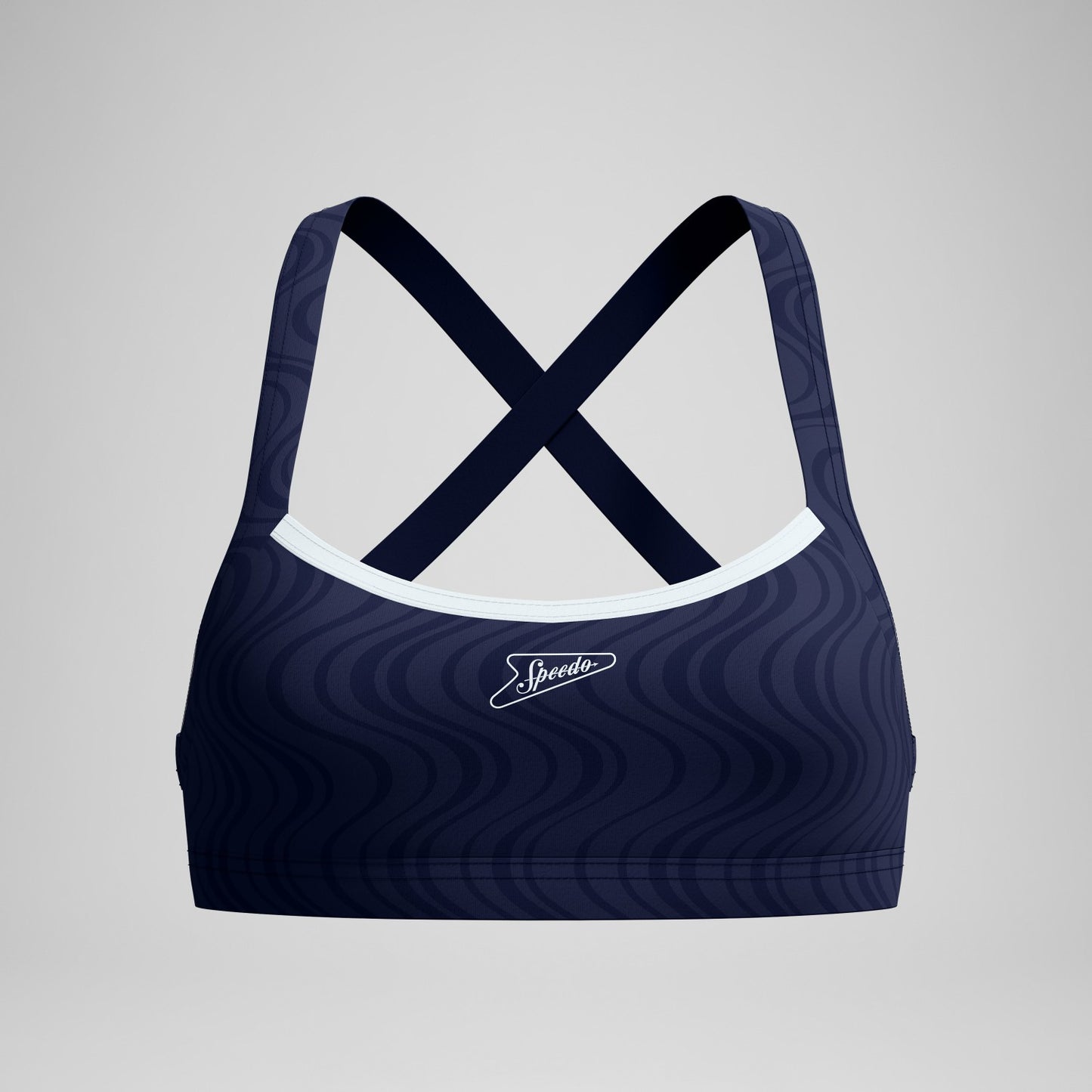 Jetstream Textured Crossback Bikini Top Navy/White - Speedo