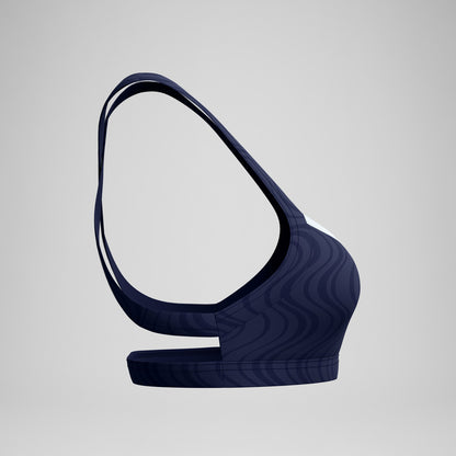 Jetstream Textured Crossback Bikini Top Navy/White - Speedo