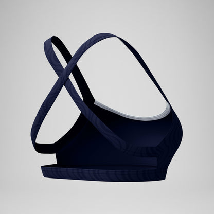 Jetstream Textured Crossback Bikini Top Navy/White - Speedo