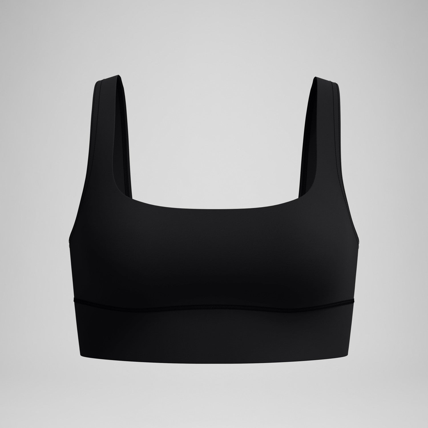 Solid Square Neck Bikini Top Black - Speedo