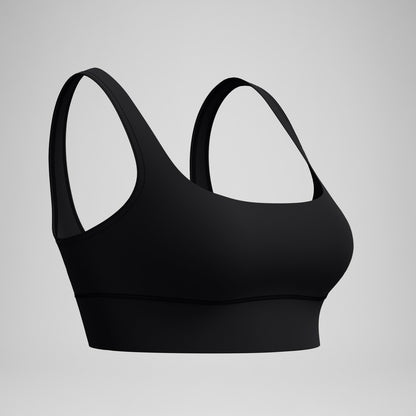 Solid Square Neck Bikini Top Black - Speedo