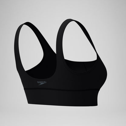 Solid Square Neck Bikini Top Black - Speedo