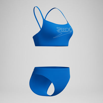 Endurance+ Logo Thinstrap Bikini Set Blue - Speedo