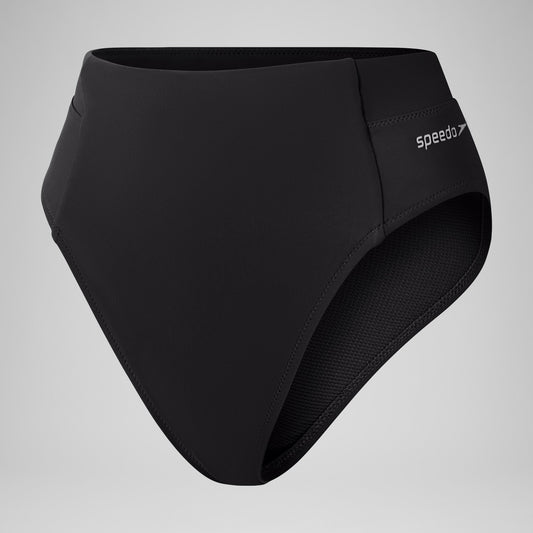 Solid High Waisted Bikini Bottom Dark Grey - Speedo