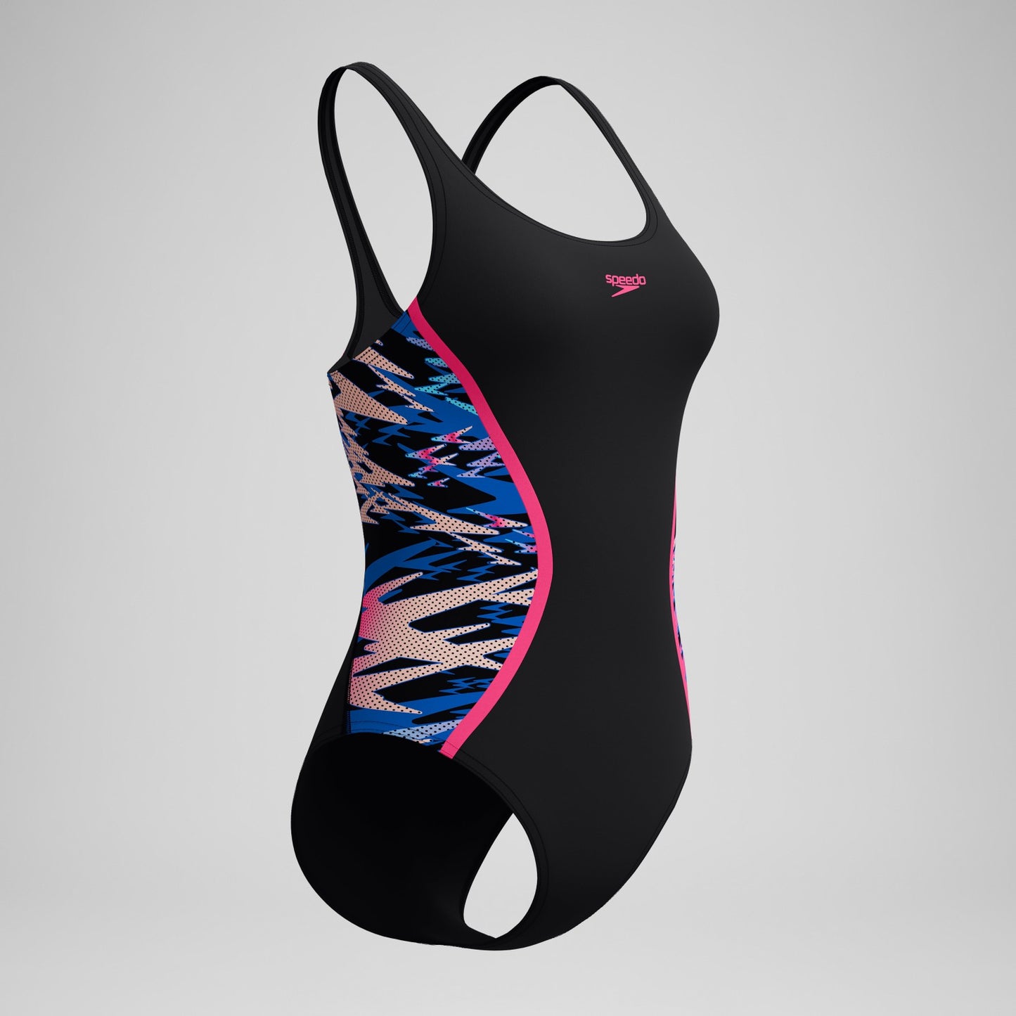 Hyperboom Splice Muscleback Swimsuit Black/Pink - Speedo
