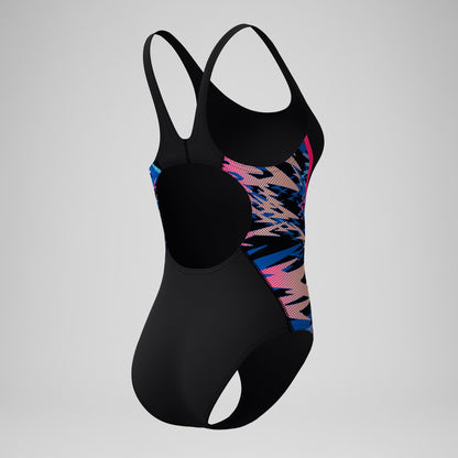 Hyperboom Splice Muscleback Swimsuit Black/Pink - Speedo