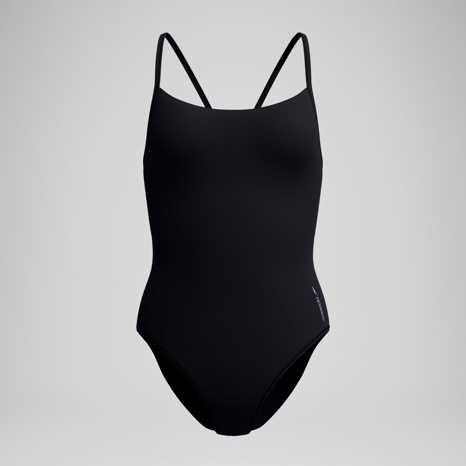 Solid Racerback Swimsuit Black/White - Speedo