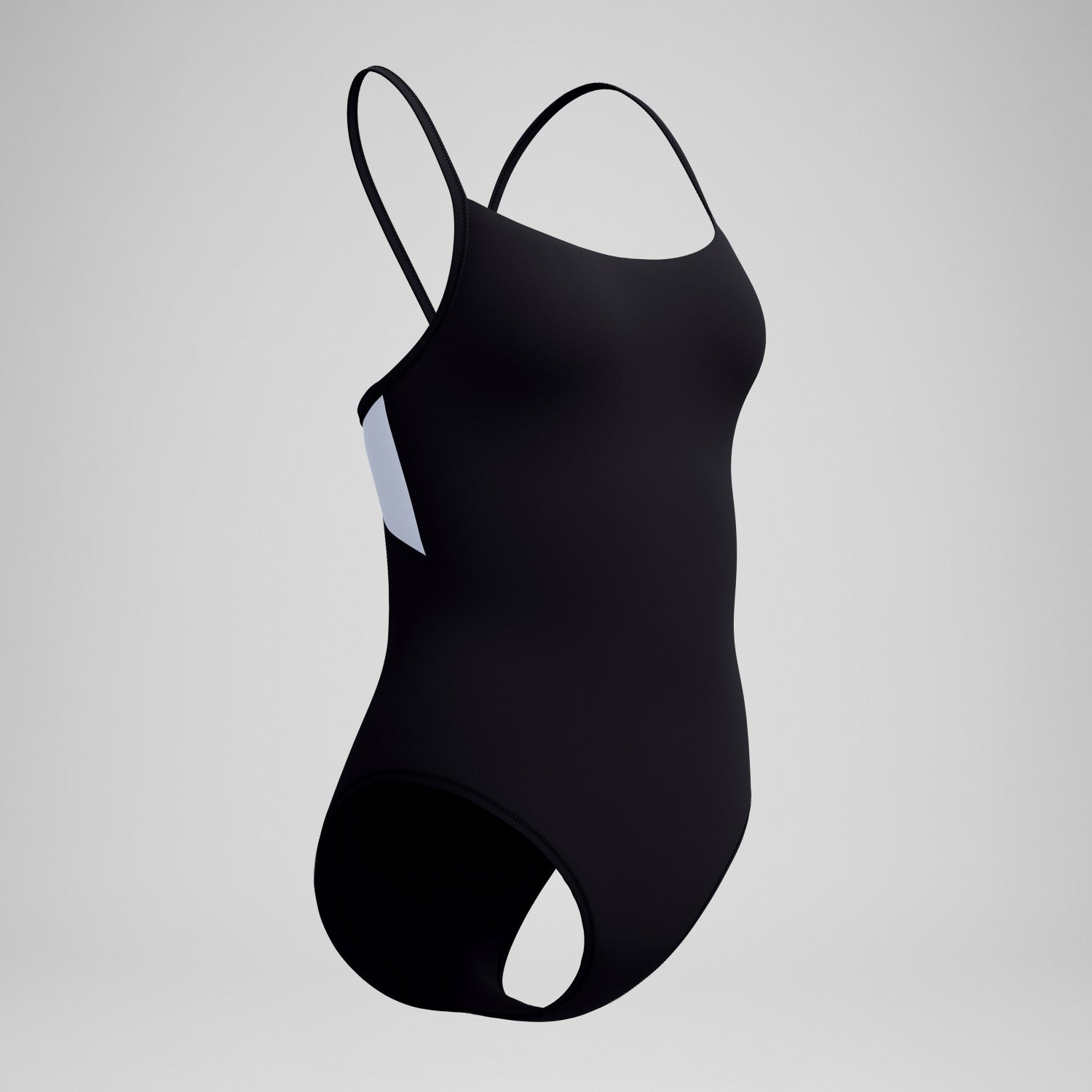 Solid Racerback Swimsuit Black/White - Speedo