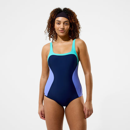 Colourblock Contour Swimsuit Navy/Turquoise - Speedo