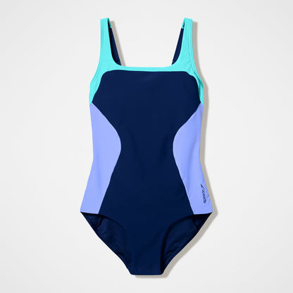 Colourblock Contour Swimsuit Navy/Turquoise - Speedo