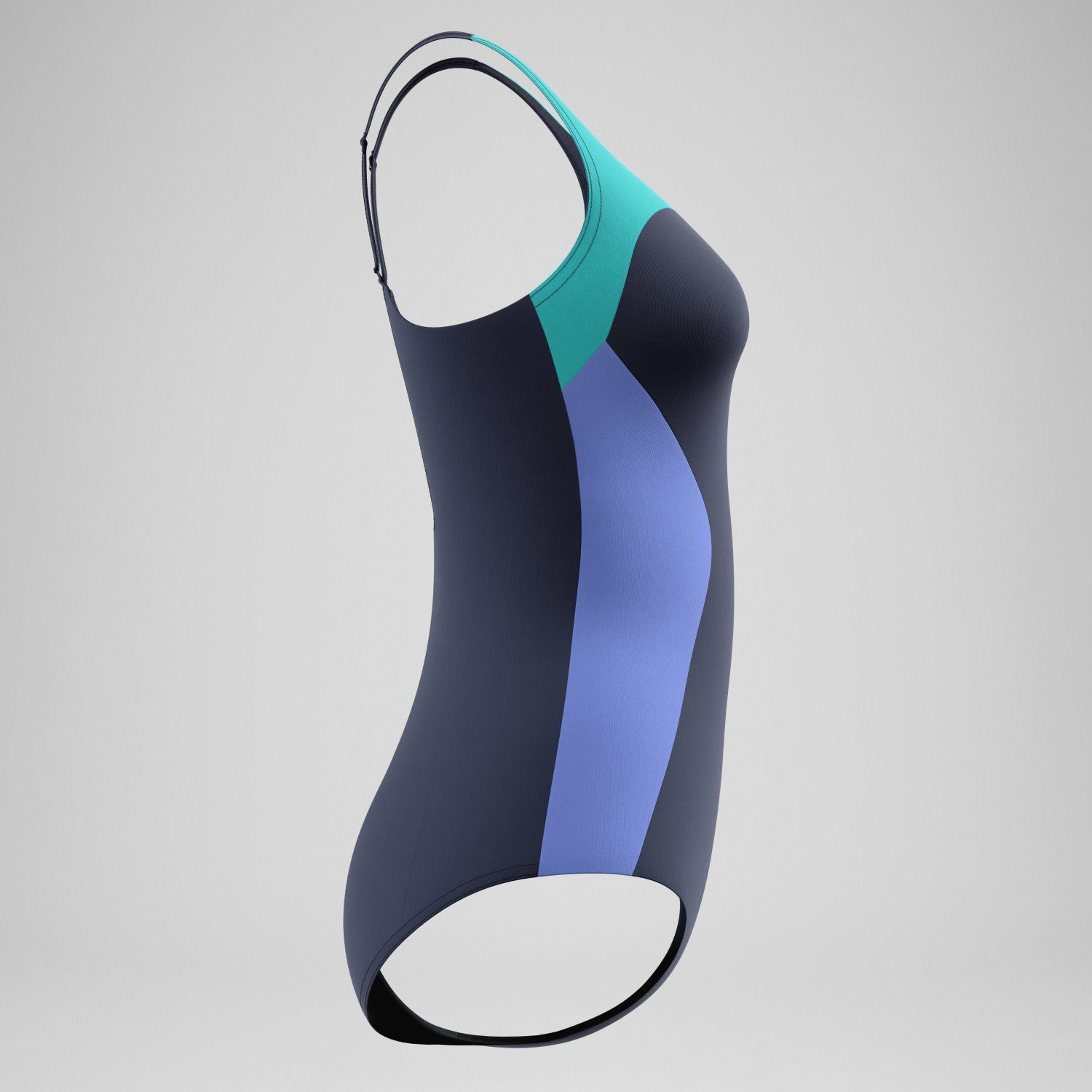 Colourblock Contour Swimsuit Navy/Turquoise - Speedo