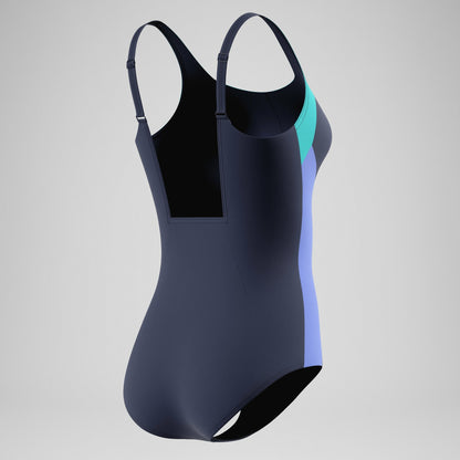 Colourblock Contour Swimsuit Navy/Turquoise - Speedo