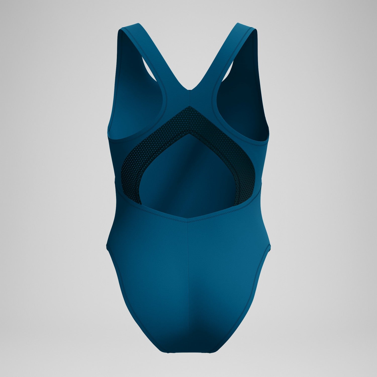 Solid Scoop Neck Mesh Swimsuit Dark Teal - Speedo