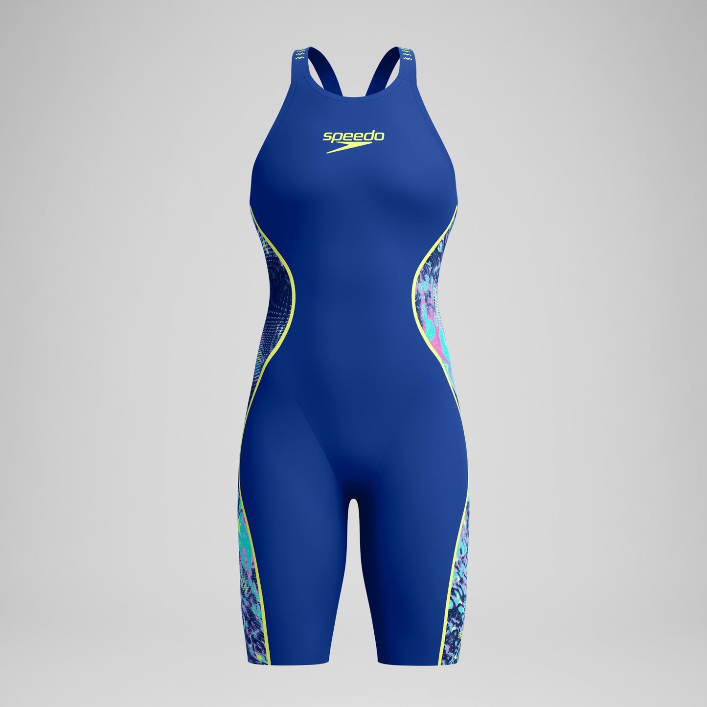 Fastskin LZR Pure Intent 2.0 Openback Kneeskin Navy/Blue/Yello - Speedo