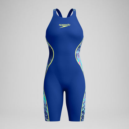 Fastskin LZR Pure Intent 2.0 Openback Kneeskin Navy/Blue/Yello - Speedo