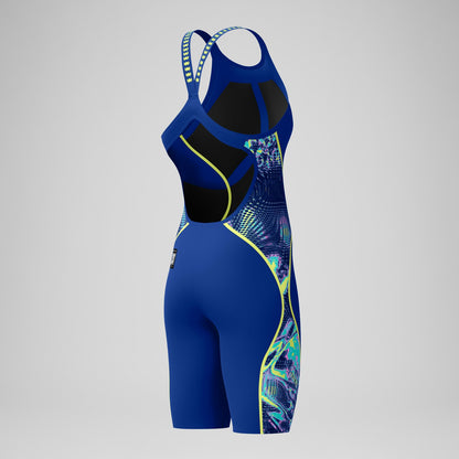 Fastskin LZR Pure Intent 2.0 Openback Kneeskin Navy/Blue/Yello - Speedo
