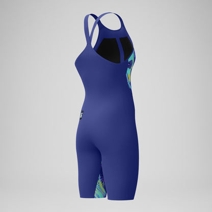 Fastskin LZR Pure Valor 2.0 Closedback Kneeskin Blue/Navy - Speedo