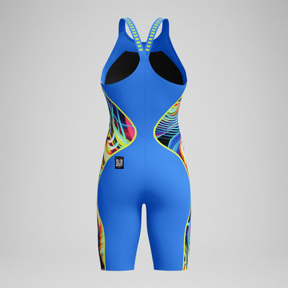 Fastskin LZR Pure Intent 2.0 Closedback Kneeskin Blue/Yellow/R - Speedo