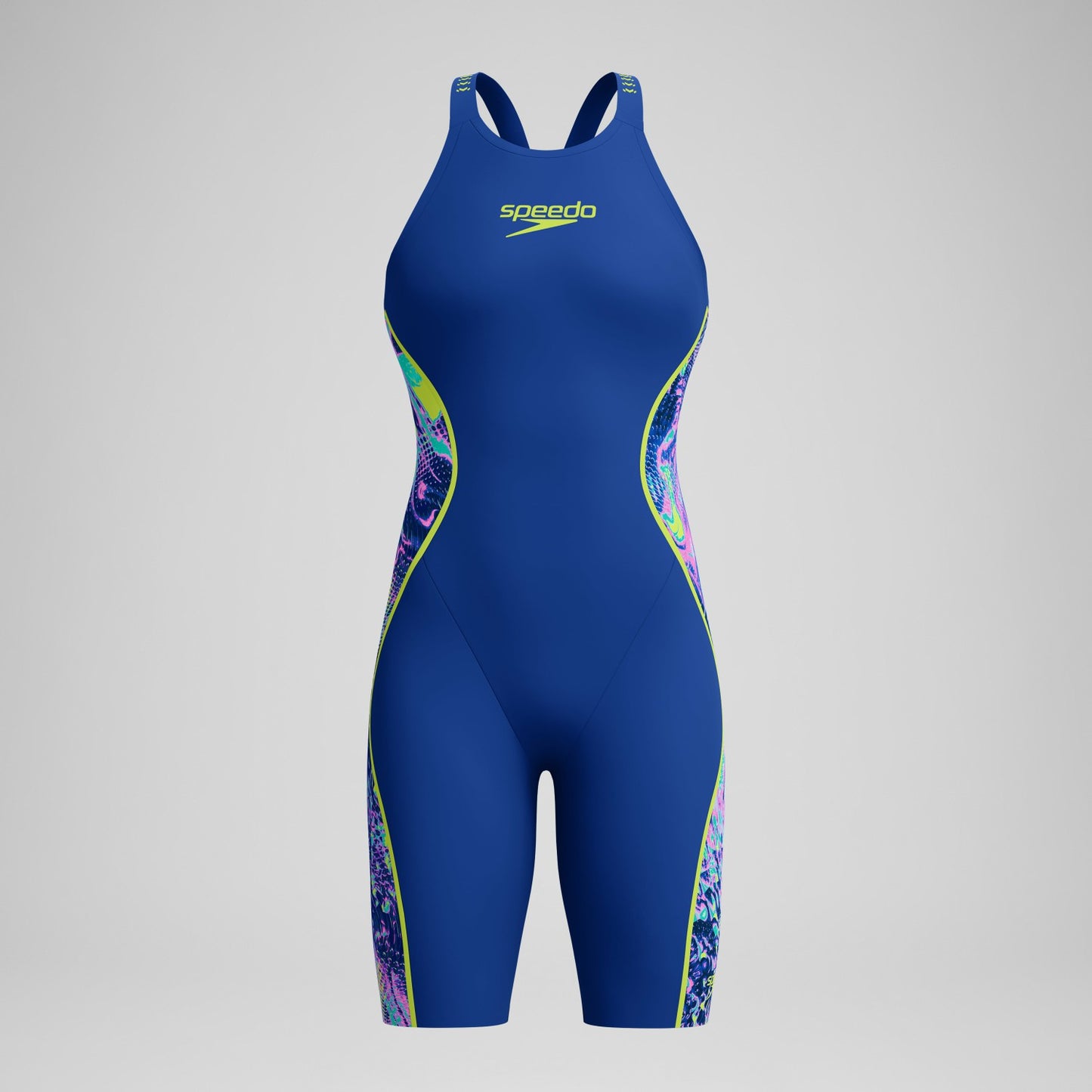 Fastskin LZR Pure Intent 2.0 Closedback Kneeskin Navy/Blue/Yel - Speedo