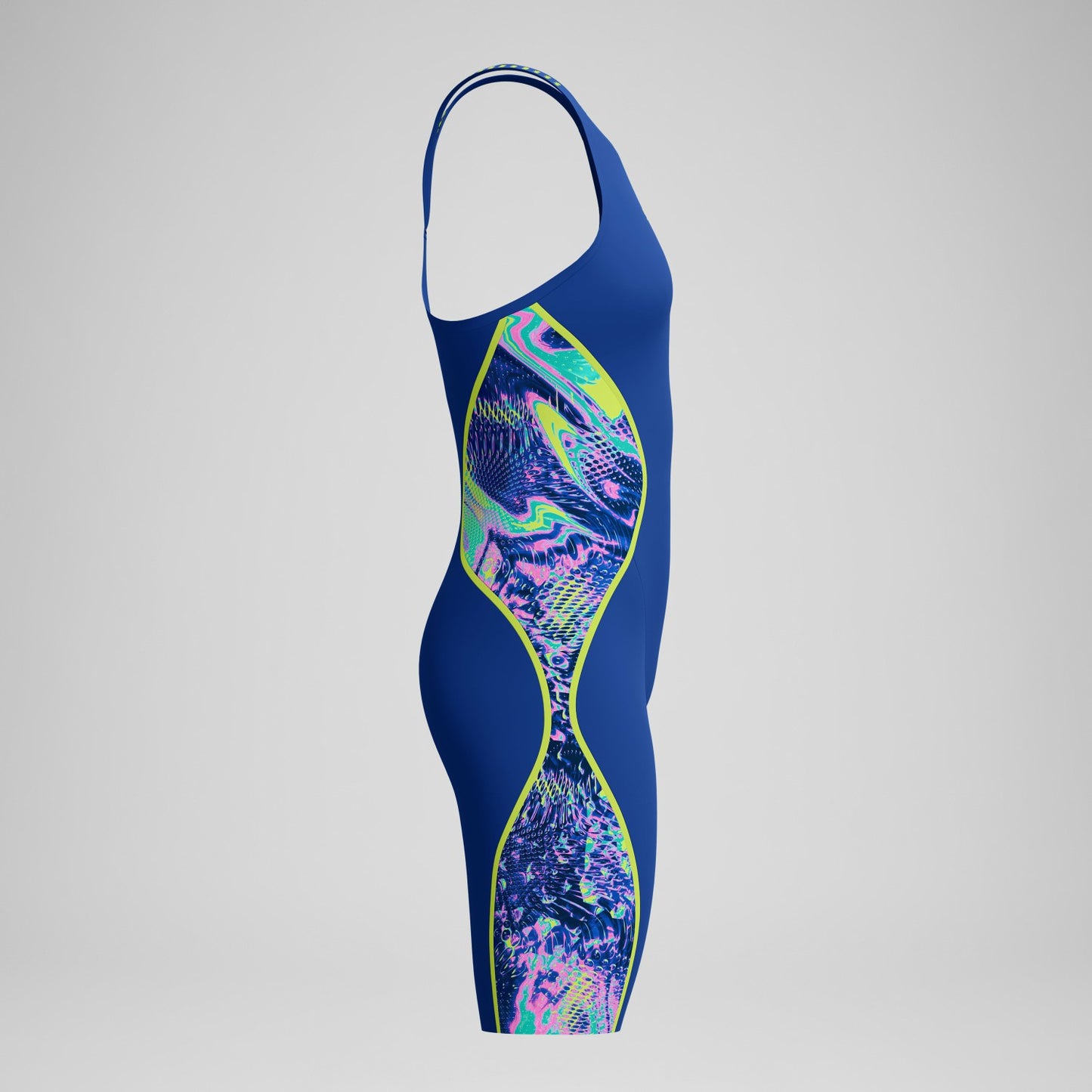 Fastskin LZR Pure Intent 2.0 Closedback Kneeskin Navy/Blue/Yel - Speedo